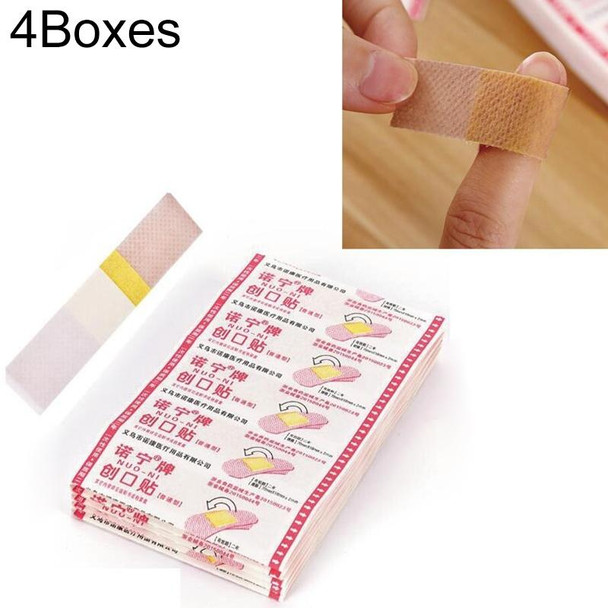 4 Boxes/200PCS Hemostatic Waterproof Anti-inflammatory Analgesic Band-aid