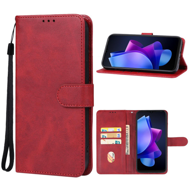 For Tecno Pop 7 Leatherette Phone Case(Red)