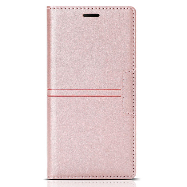 Dream Magnetic Suction Business Horizontal Flip PU Leatherette Case with Holder & Card Slot & Wallet - iPhone X / XS(Rose Gold)