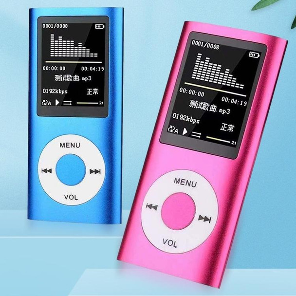 1.8 inch TFT Screen Metal MP4 Player With 8G TF Card+Earphone+Cable(Blue)