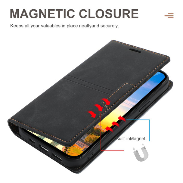 Dream Magnetic Suction Business Horizontal Flip PU Leatherette Case with Holder & Card Slot & Wallet - iPhone 12 mini(Black)