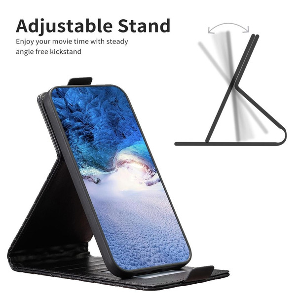 For OPPO  A74 5G / A93 5G /A54 5G Diamond Lattice Vertical Flip Leatherette Phone Case(Black)