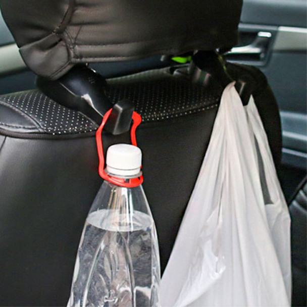 1 Pair Universal Car Vehicle Back Seat Headrest Hanger Holder Hook for Bag Purse Cloth Grocery - Beige
