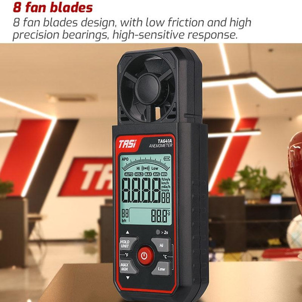 TASI TA641A High Precision Wind Speed Instrument Wind Volume Tester Handheld Wind Speed Meter