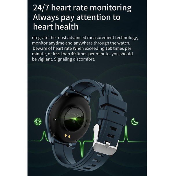 CF22 1.3 inch IPS Color Screen IP67 Waterproof Smart Watch, Support Sleep Monitor / Heart Rate Monitor / Blood Pressure Monitor(Black)