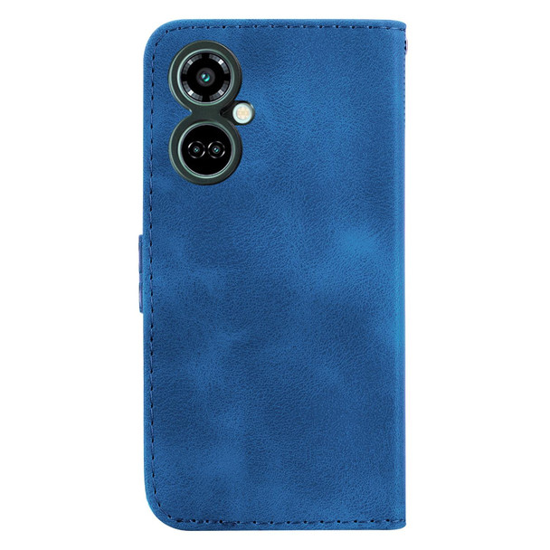 For Tecno Camon 19 Pro 5G 7-shaped Embossed Leatherette Phone Case(Blue)