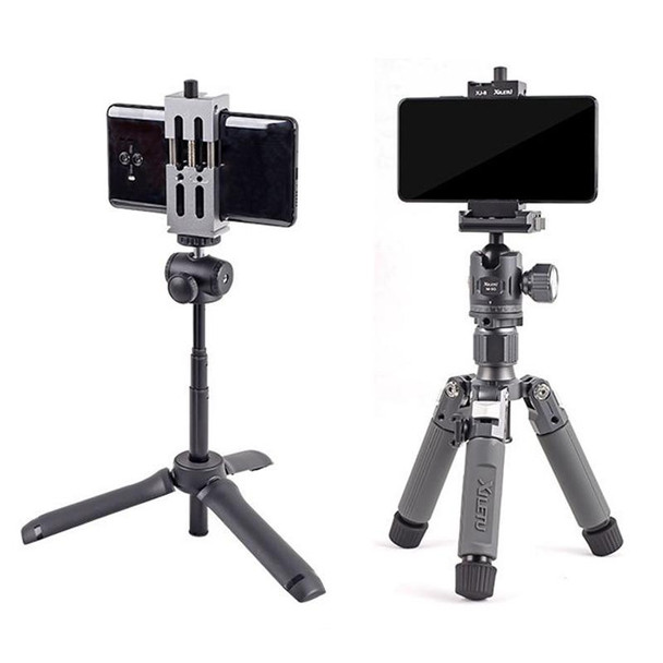 XILETU XJ-8 Aluminum Alloy Camera Head Tripod Mobile Phone Clip(Blue)