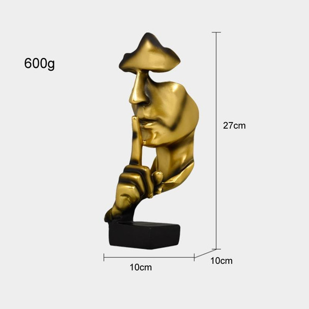 Silence Is Gold Abstract Statue Resin Desktop Decoration(Light Luxury)