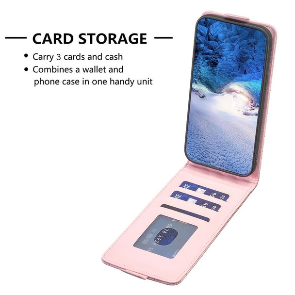 For Xiaomi Redmi 10 5G / Note 11E Diamond Lattice Vertical Flip Leather Phone Case(Pink)