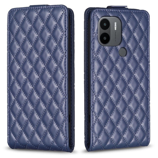 For Redmi A1 / A1+ / A2 Diamond Lattice Vertical Flip Leatherette Phone Case(Blue)