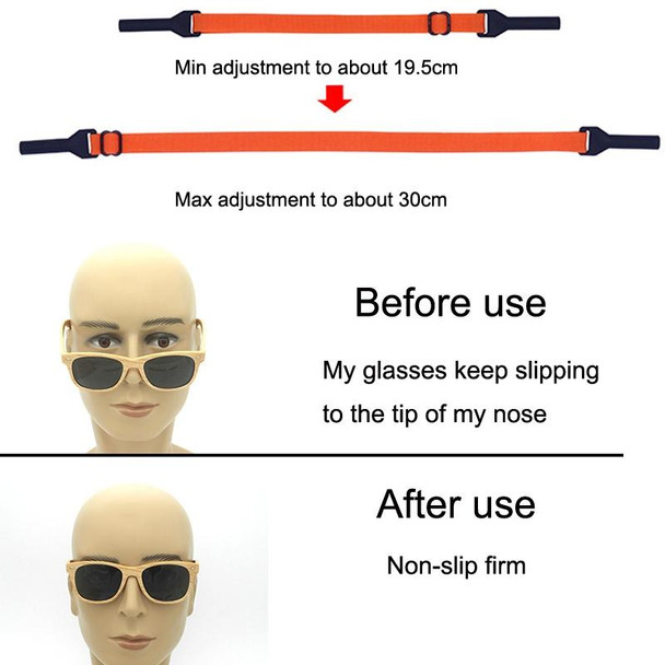 10pcs Long Style Glasses Non-Slip Rope Adjustable Elastic Sports Legs Anti-Drop Fixed Strap(Light Purple)