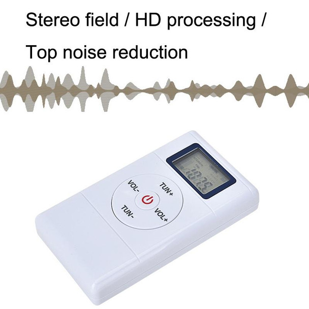 HanRongda HRD-109 Portable Mini FM Radio Conference Receiver(White)