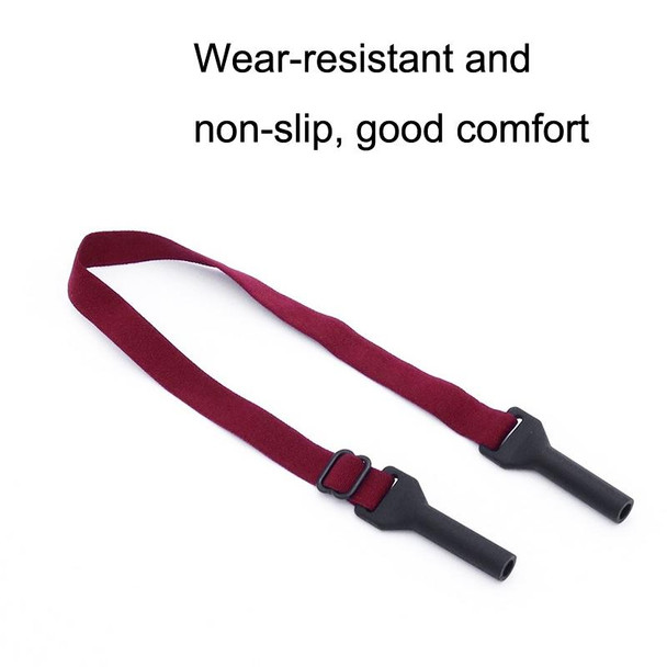 10pcs Long Style Glasses Non-Slip Rope Adjustable Elastic Sports Legs Anti-Drop Fixed Strap(Rose Red)