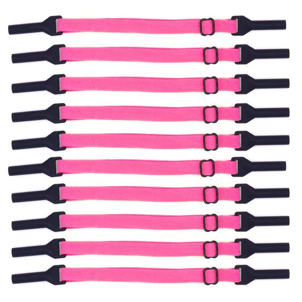 10pcs Long Style Glasses Non-Slip Rope Adjustable Elastic Sports Legs Anti-Drop Fixed Strap(Rose Red)