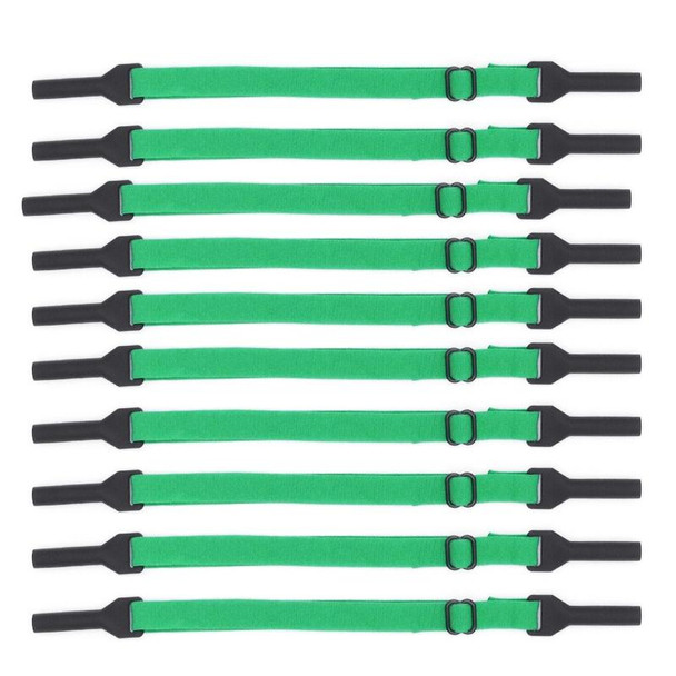 10pcs Long Style Glasses Non-Slip Rope Adjustable Elastic Sports Legs Anti-Drop Fixed Strap(Dark Green)