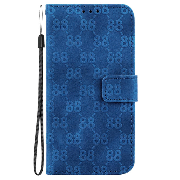 For Sony Xperia 1 III Double 8-shaped Embossed Leatherette Phone Case(Blue)