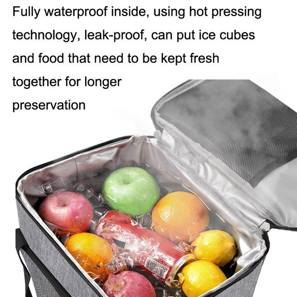 10L Waterproof Oxford Cloth Picnic Bag Outdoor Ice Pack Thickened Portable Insulation Bag(Wine Red)