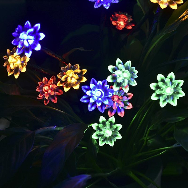 16 LED Solar Tree Branch Lotus Lamp Outdoor  Garden Lawn Light