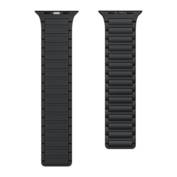 For Apple Watch 8 45mm Magnetic Loop Silicone Watch Band(Black)