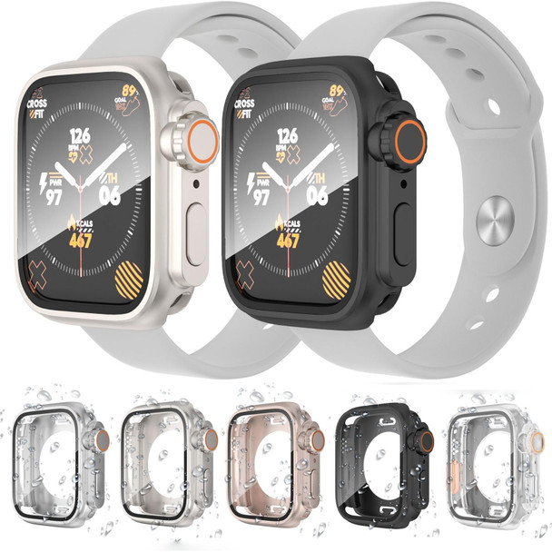 For Apple Watch Series 6 / 5 / 4 / SE 40mm Change to Ultra 49mm Waterproof All-Inclusive Film Hybrid PC Watch Case(Transparent)