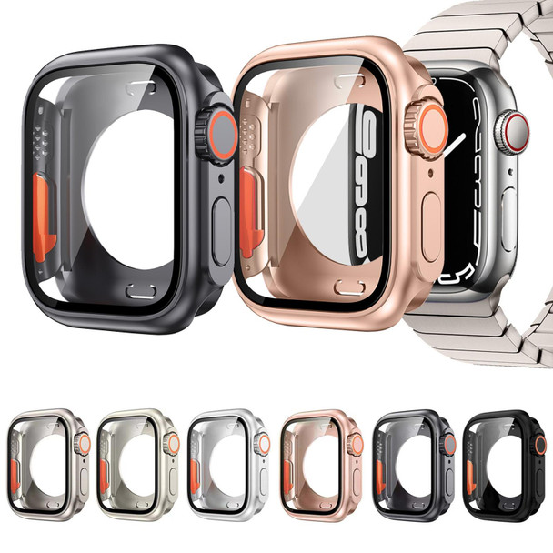 For Apple Watch Series 6 / 5 / 4 / SE 44mm Change to Ultra 49mm All-Inclusive Film Hybrid PC Watch Case(Silver)