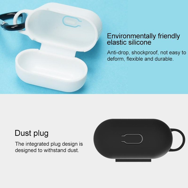 7 PCS Wireless Earphones Shockproof Silicone Protective Case for Apple AirPods 1 / 2(White + Green)