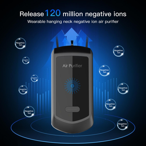 120 Million Negative Ion Air Purifier Mini Hanging Neck Purifier(Black)
