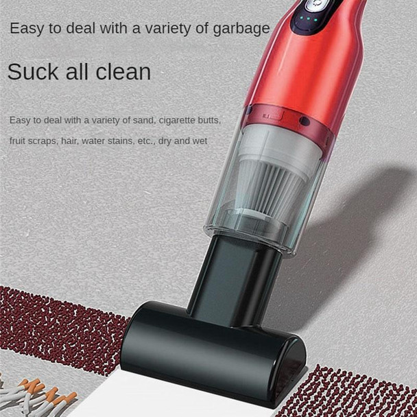 4 In 1 12000pa Wireless  Mini Handheld Car Vacuum Cleaner Mite Remover(Red)
