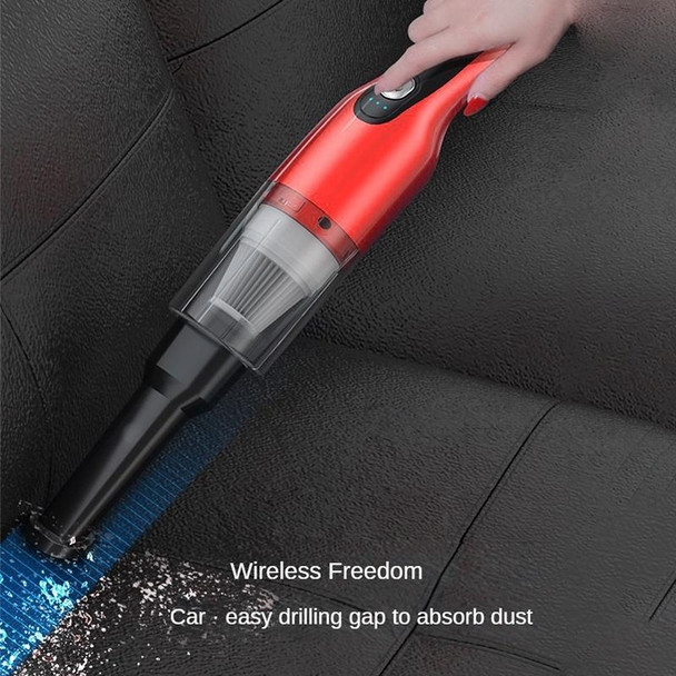 4 In 1 12000pa Wireless  Mini Handheld Car Vacuum Cleaner Mite Remover(Red)