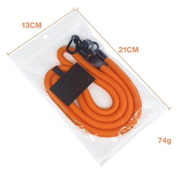 10mm Thick Rope Mobile Phone Lanyard Spacer Adjustable Anti Theft Phone Strap(NO.20 Black  White)