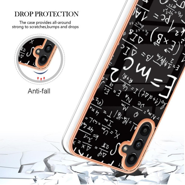 For Samsung Galaxy A13 5G / A04s / M13 5G Electroplating Marble Dual-side IMD Phone Case(Equation)