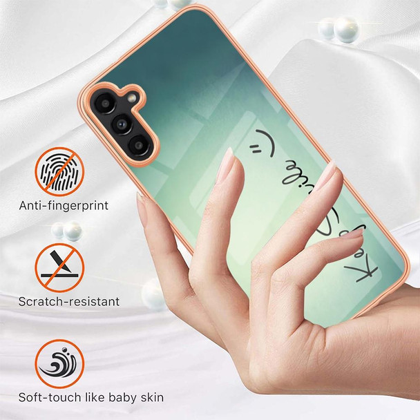 For Samsung Galaxy A13 5G / A04s / M13 5G Electroplating Marble Dual-side IMD Phone Case(Smile)