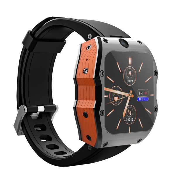 Model X 1.99 inch IP68 Waterproof Android 9.0 4G Dual Cameras Ceramics Smart Watch, Specification:4GB+128GB(Black)