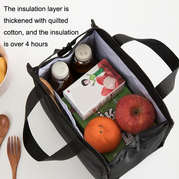 Vertical Version Thick Waterproof Insulation Bag Oxford Cloth Lunch Bag Tote Bag(Love)