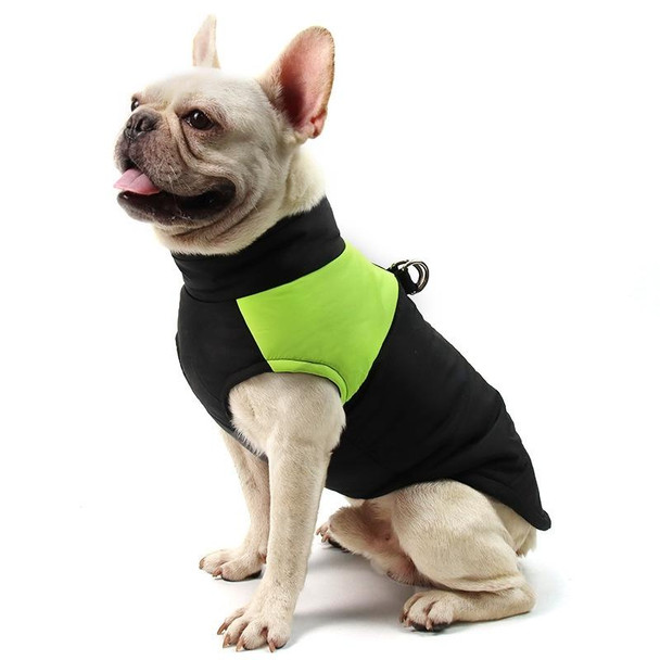 Pet Dog Cotton Vest Ski Suit, Size: S, Chest: 38cm, Back Length: 27cm(Green)