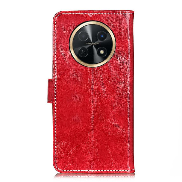 For Huawei Nova Y91 4G / Enjoy 60X Retro Crazy Horse Texture Horizontal Flip Leatherette Phone Case(Red)