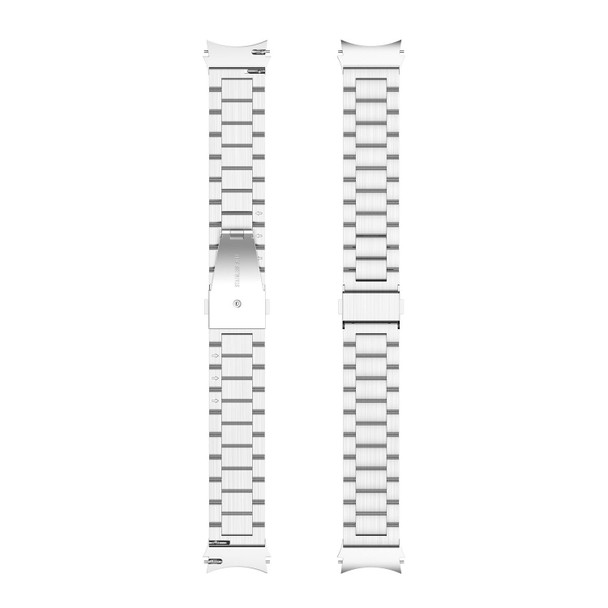 For Samsung Galaxy Watch 6 / 6 Classic Three Bead Stainless Steel Watch Band(Silver)