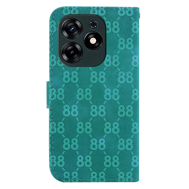 For Tecno Camon 19 Pro 5G Double 8-shaped Embossed Leatherette Phone Case(Green)