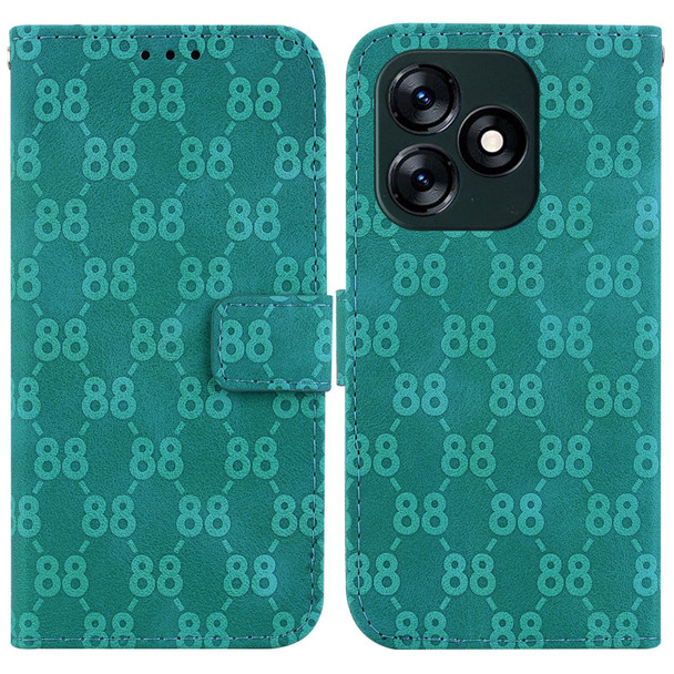 For Tecno Spark Go 2023 / Pop 7 Pro Double 8-shaped Embossed Leatherette Phone Case(Green)