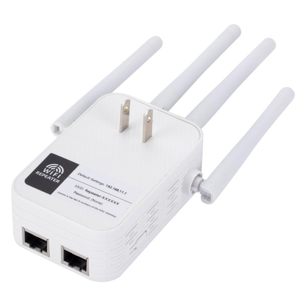 ZX-R08 1200Mbps 2.4G/5G Dual-Band WiFi Repeater Signal Amplifier, US Plug