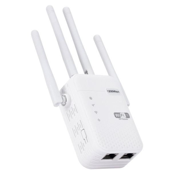 ZX-R08 1200Mbps 2.4G/5G Dual-Band WiFi Repeater Signal Amplifier, US Plug