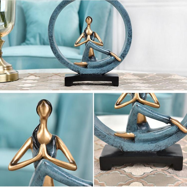 Modern Abstract Art Resin Yoga Pose Statue Yoga Studio Decorations(Worship)