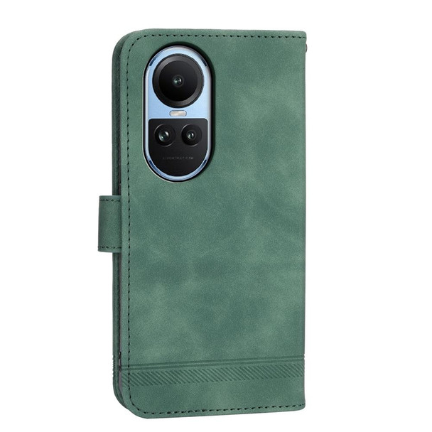 For OPPO Reno10 Global/Reno10 Pro Global Dierfeng Dream Line TPU + PU Leatherette Phone Case(Green)