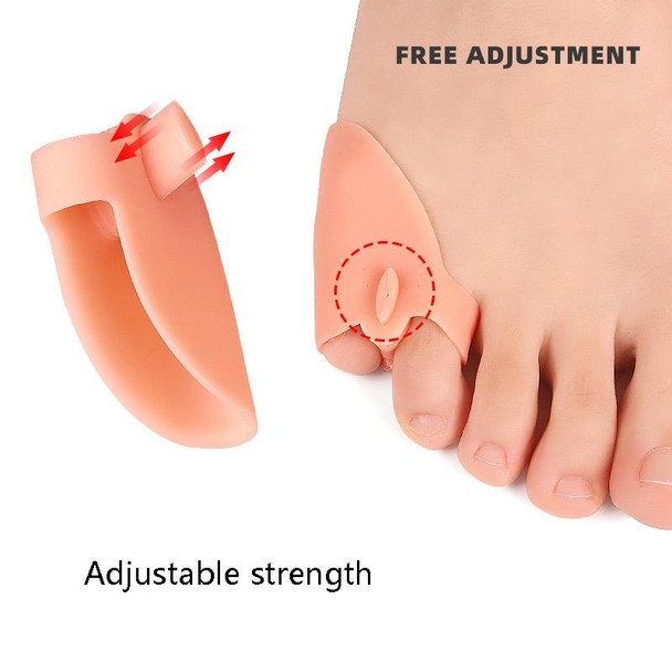 4 Pairs Adjustable Force Double Ring Toe Separator Overlapping Toe Separator(White)