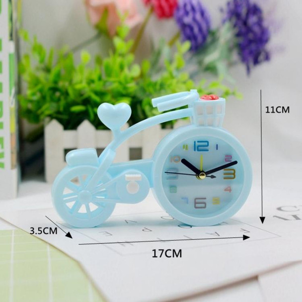 2 PCS Bicycle-shaped Desktop Alarm Clock Student Gifts(Grass Green)