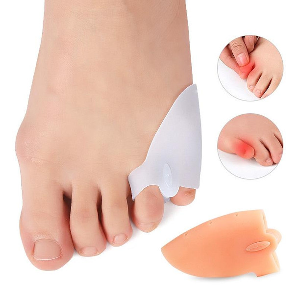 4 Pairs Adjustable Force Double Ring Toe Separator Overlapping Toe Separator(Skin Color)