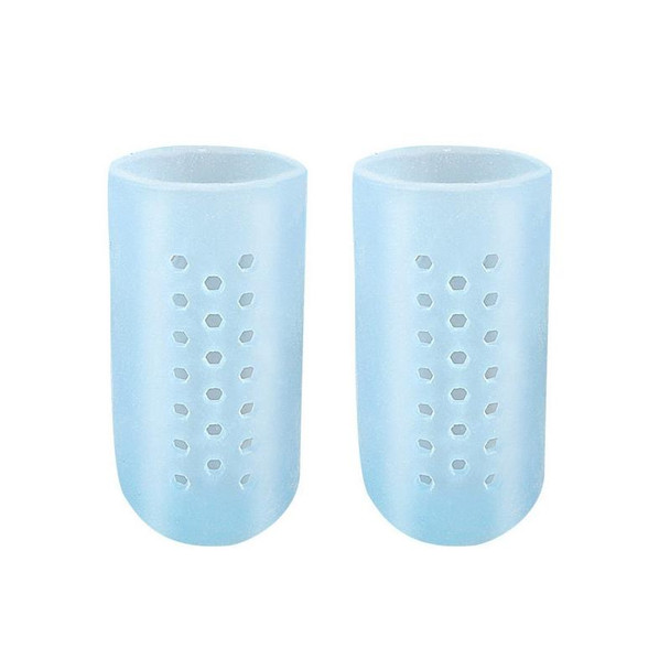 10 Pairs With Hole Toe Set High Heels Anti-Wear Anti-Pain Toe Protective Cover, Size: S(Blue)