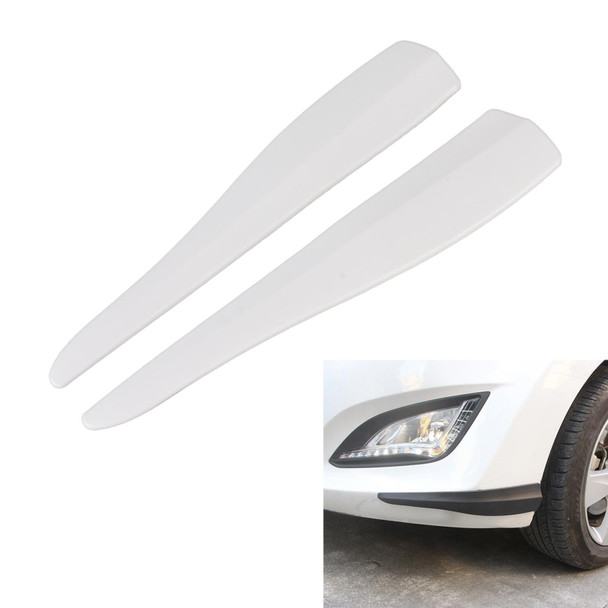 1 Pair Car Solid Color Silicone Bumper Strip, Style: Short (White)