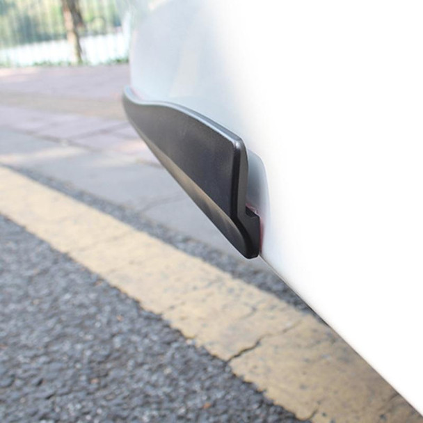1 Pair Car Carbon Fiber Silicone Bumper Strip, Style: Long (Black)