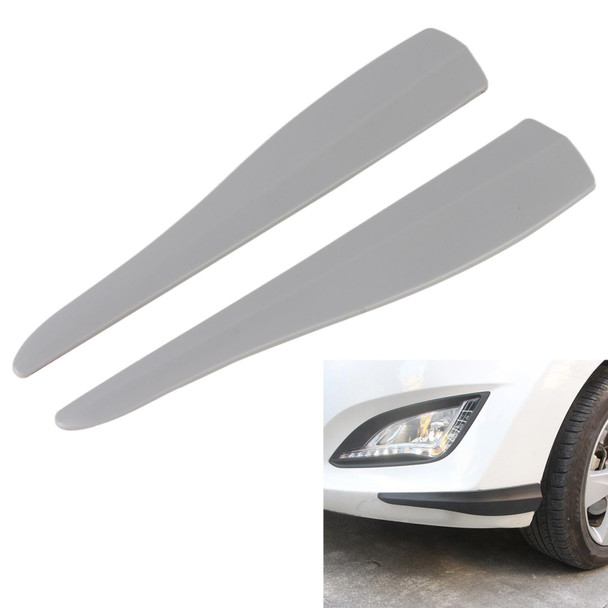 1 Pair Car Solid Color Silicone Bumper Strip, Style: Long (Grey)